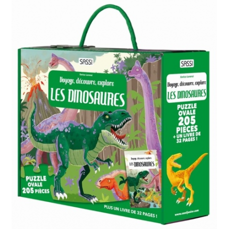 Les dinosaures - Avec un puzzle ovale de 205 pièces