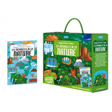 Les merveilles de la nature - Avec 1 puzzle ovale de 200 pièces + 32 silhouettes + 1 poster