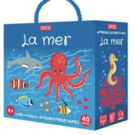 La mer - Avec un livre- un puzzle de 40 pièces et 10 figures prédécoupées