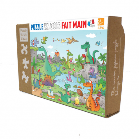 (24 pièces) - Puzzle en bois - Les Dinosaures