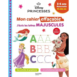 J'écris les lettres majuscules Maternelle PS-MS-GS - Disney Princesses - Grand Format