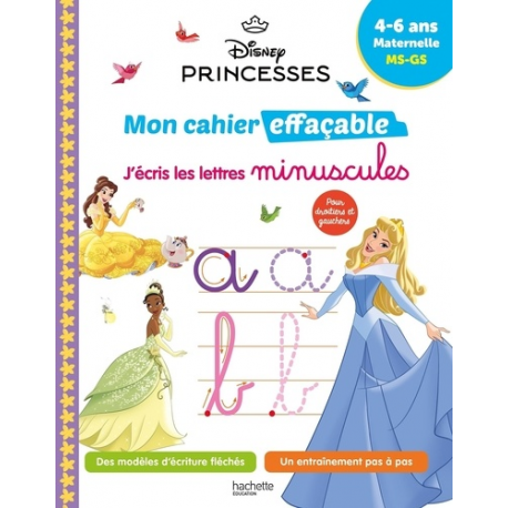 J'écris les lettres minuscules Maternelle MS-GS - Disney Princesses - Grand Format