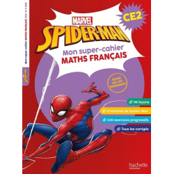 Spider-Man : Mon super-cahier maths français - CE2 - Grand Format