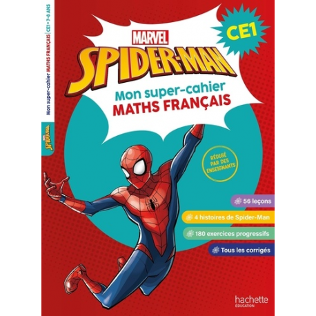 Mon super-cahier maths français Marvel Spider-Man CE1 - Compact