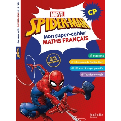 Mon super-cahier maths français Marvel Spider-Man CP - CP - Grand Format