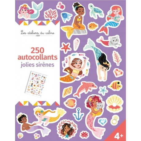 250 autocollants - jolies sirènes