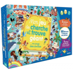 Mon jeu de cherche et trouve géant au pays des contes - Avec 8 plateaux- 80 éléments- 3 niveaux de difficulté