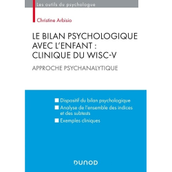 Le bilan psychologique avec l'enfant : Clinique du WISC-V - Approche psychanalytique - Grand Format